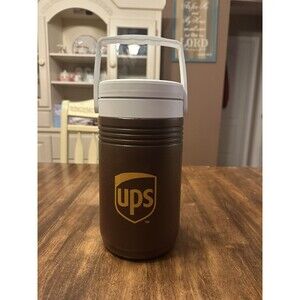 United Parcel Service UPS Brown Coleman Water Cooler/Jug 32oz with Handle
